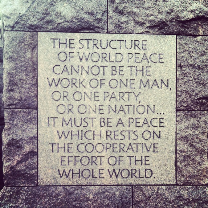 An inspiration for my career- FDR Memorial